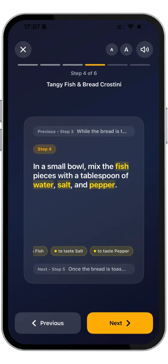 Cook without distractions